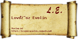 Lovász Evelin névjegykártya